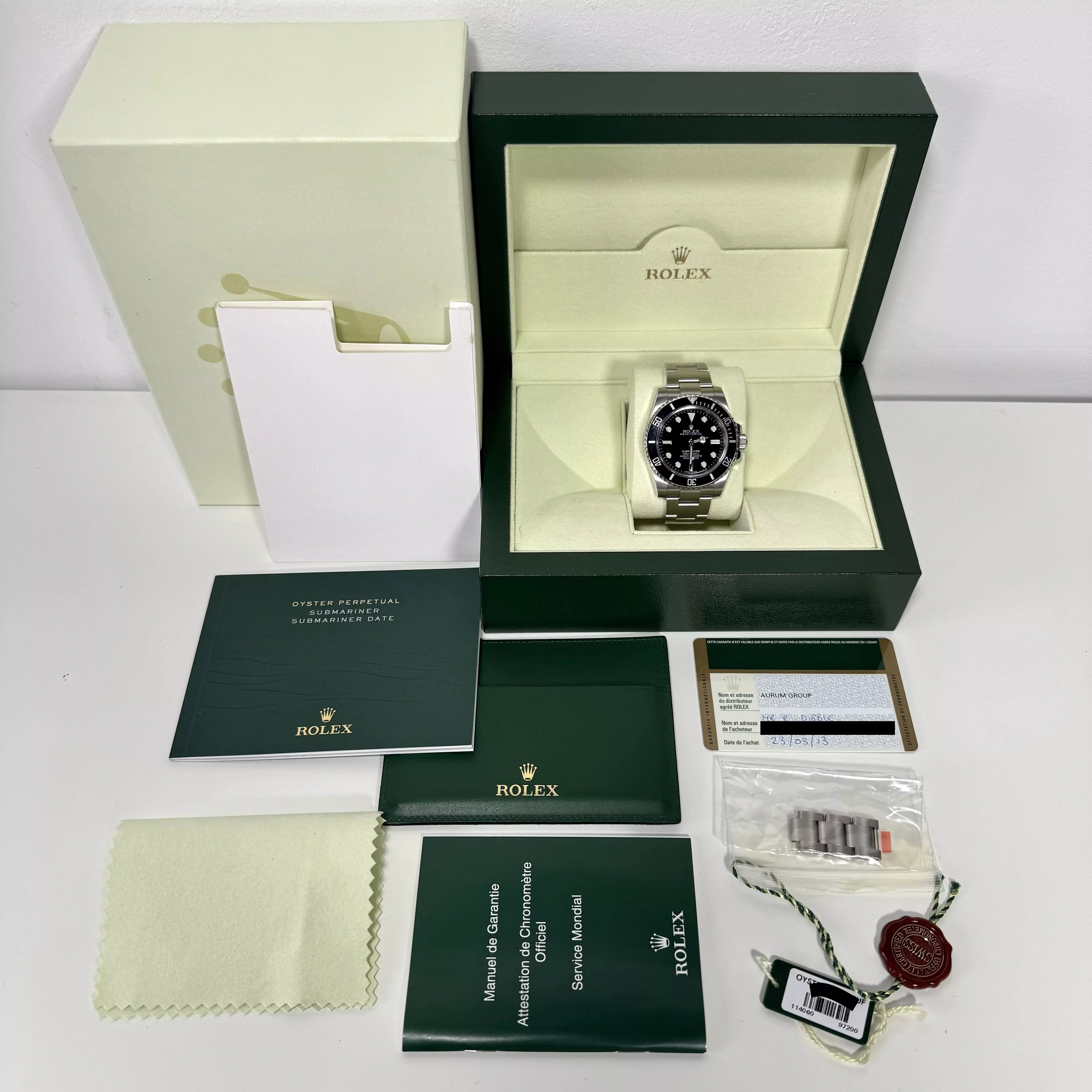 Rolex Submariner 2013 Box & Papers 114060 2013