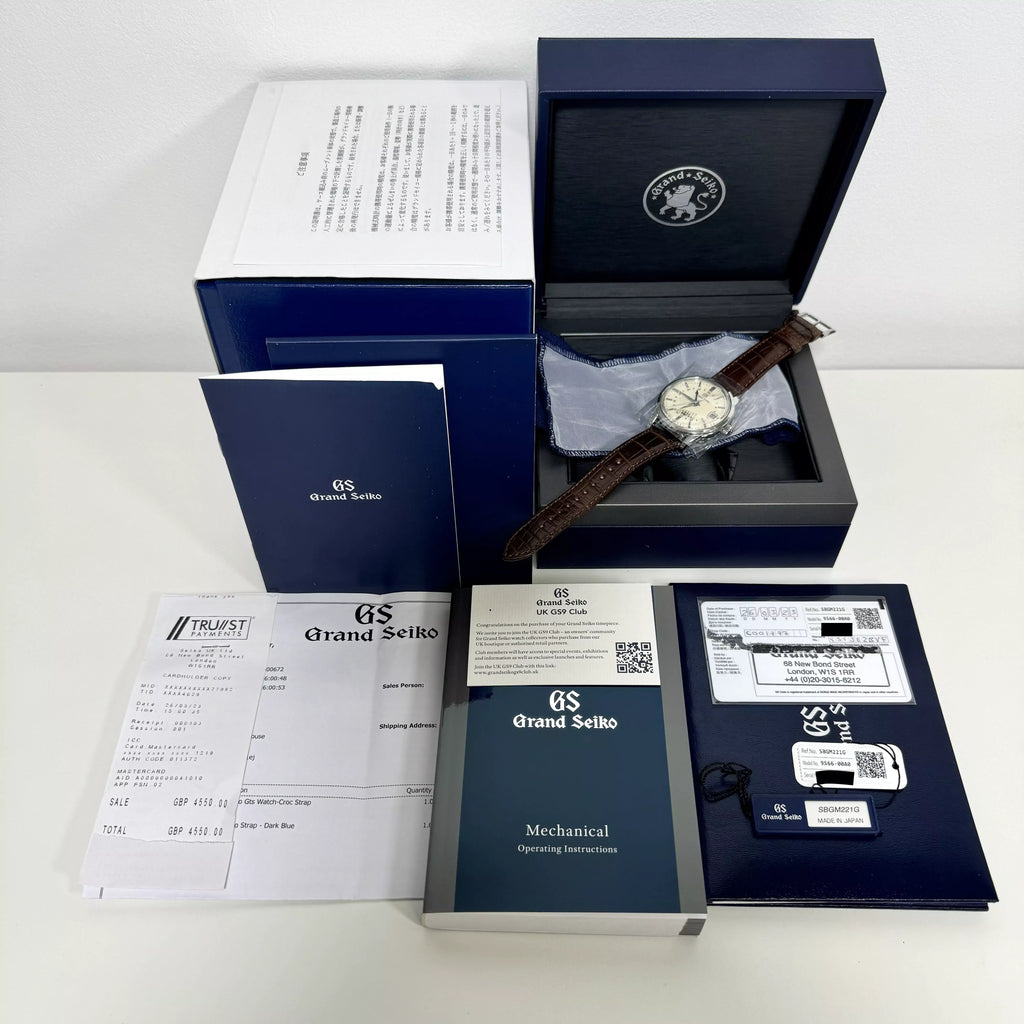 Grand Seiko Elegance GMT 39.5mm 2023 Full Set SBGM221G 2023