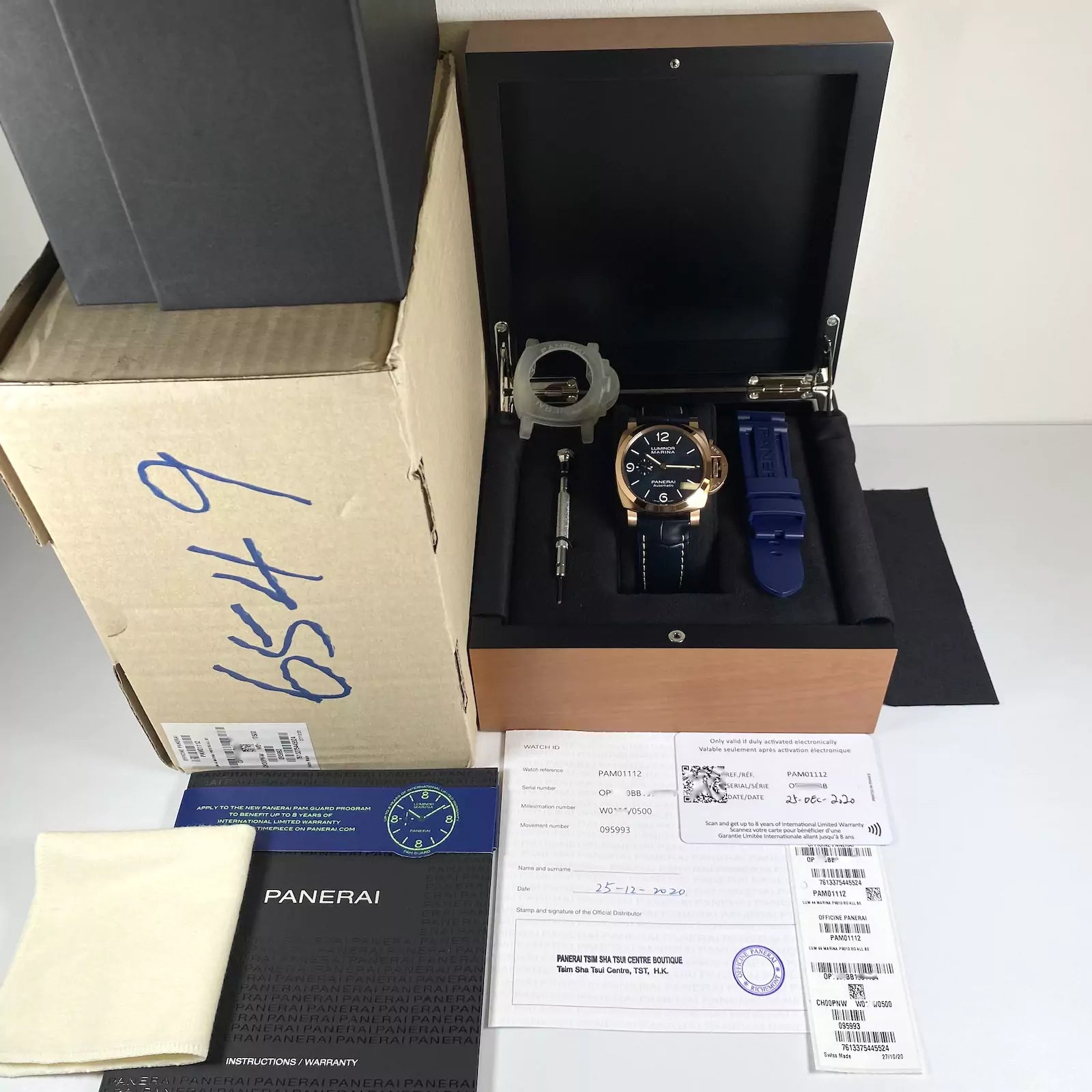 Panerai Luminor Goldtech Sole Blu PAM01112 2020