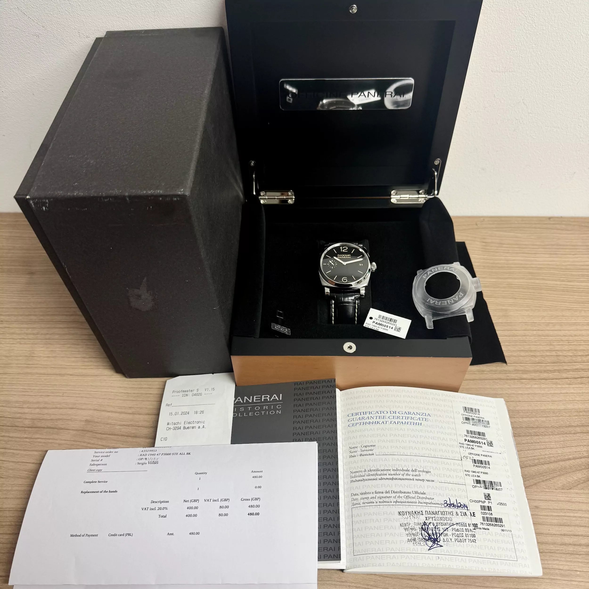Panerai Radiomir Fully Serviced Set PAM00514 2014