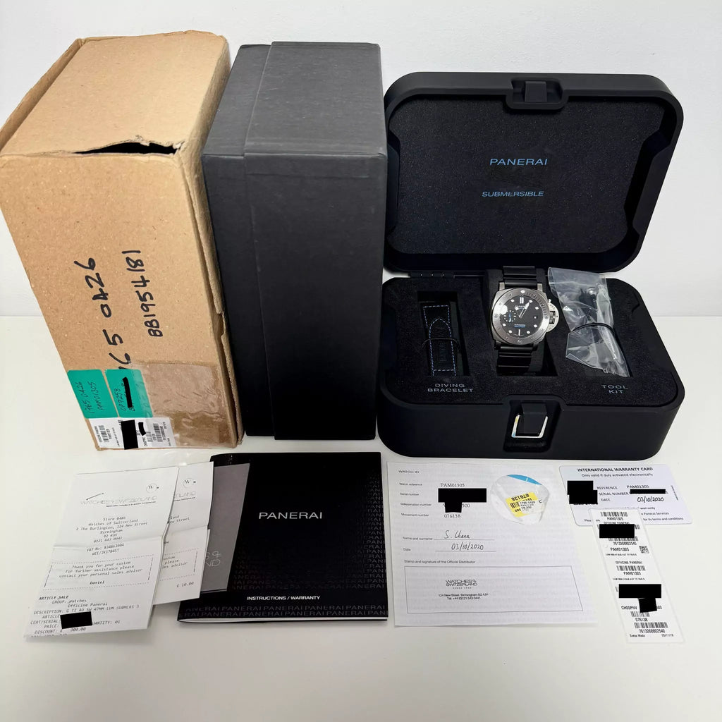 Panerai Submersible Titanium 2020 Full Set PAM01305 2020