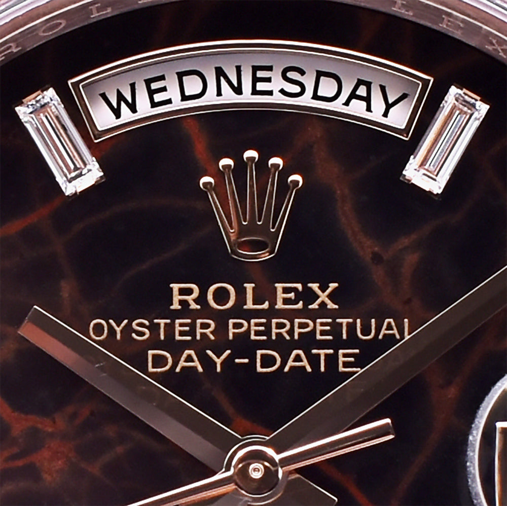 Rolex Day-Date 40 18ct Everose Gold Eisenkiesel 228235 2025