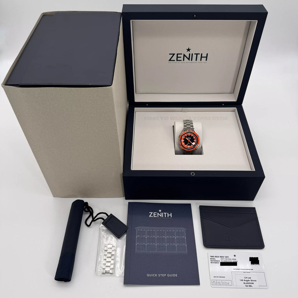 Zenith Defy Revival 37mm 03.A3648.670/21.M3648 2024 Box & Papers