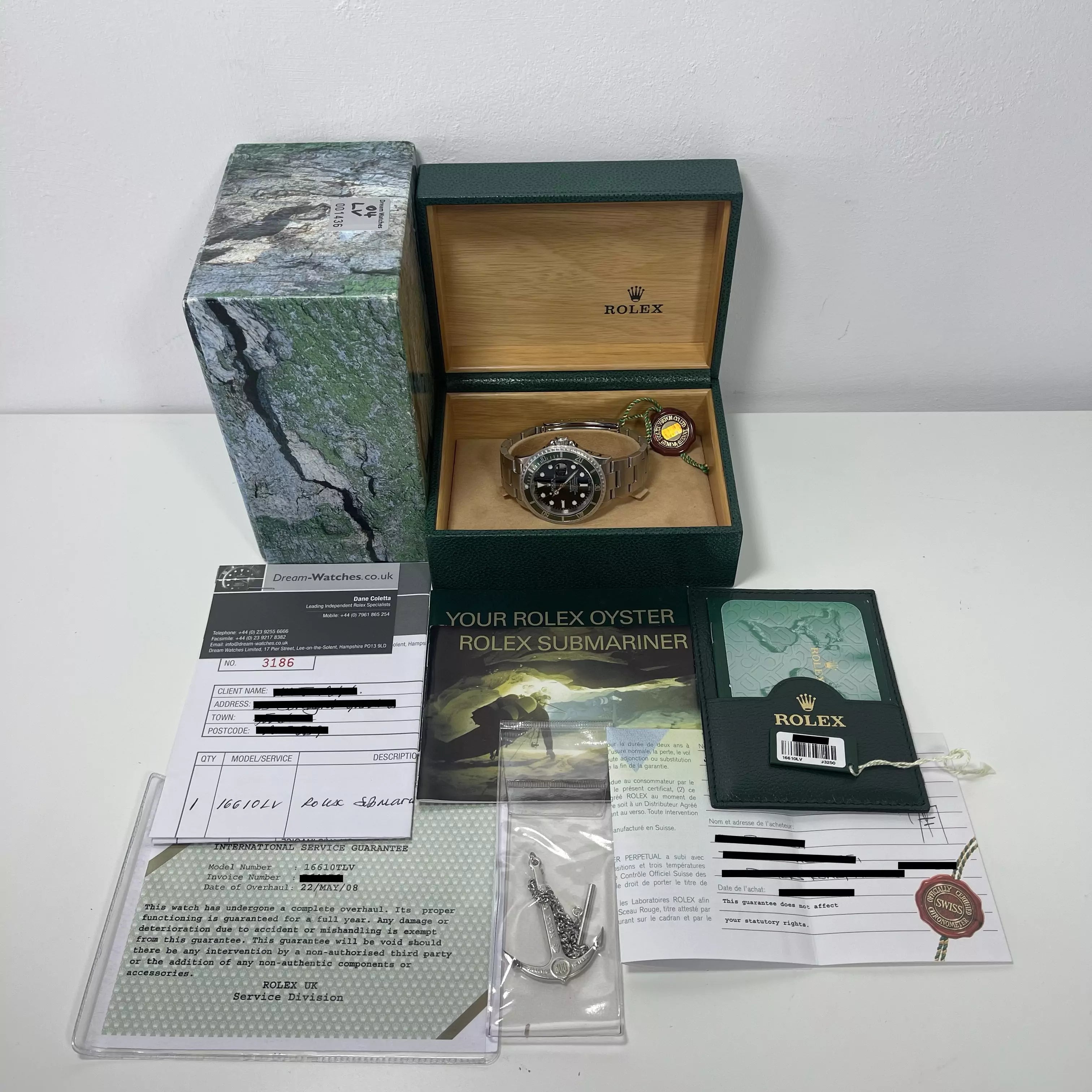Rolex Submariner Kermit Fully Serviced Set 16610LV 2004
