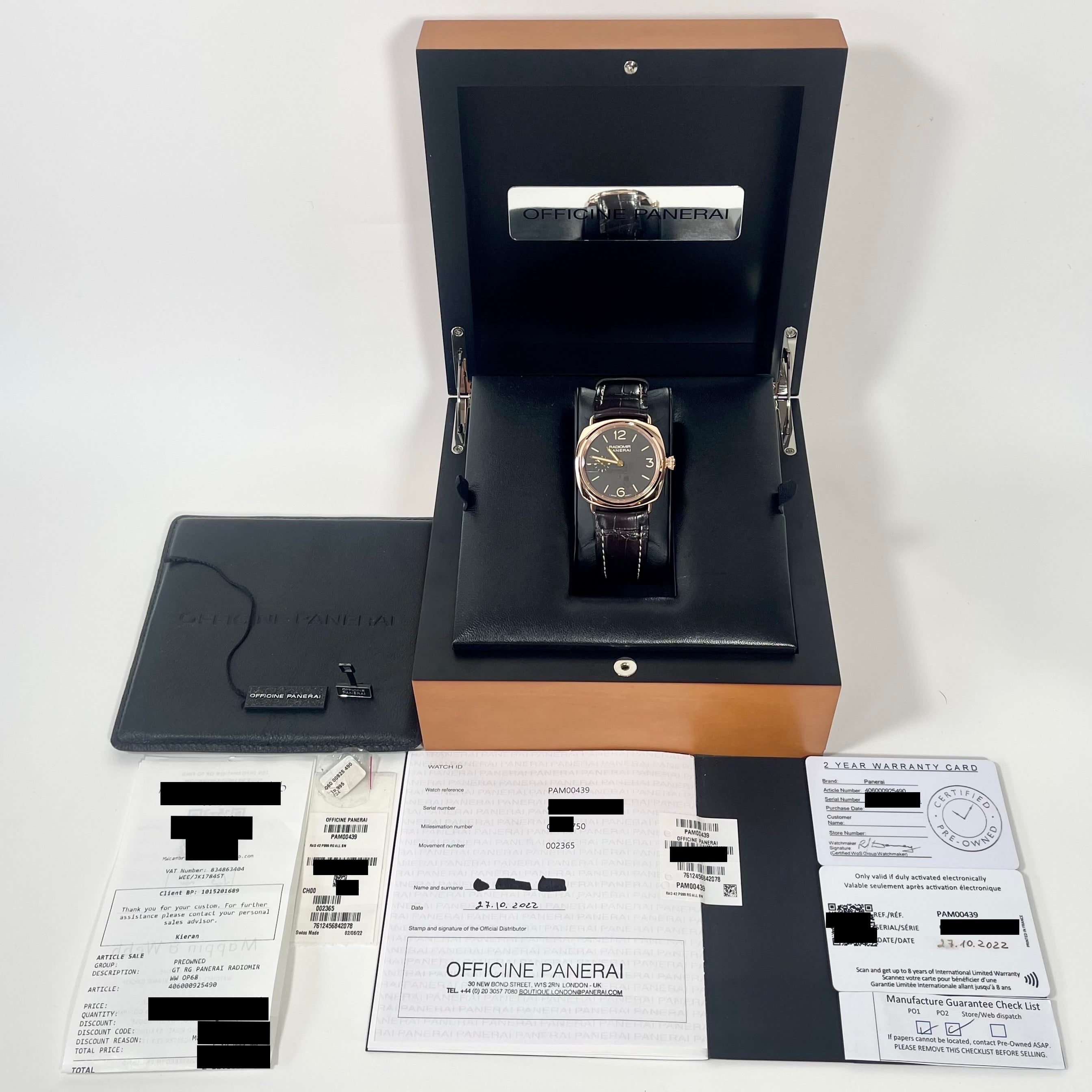 Panerai Radiomir 42mm 2022 PAM00439 2022