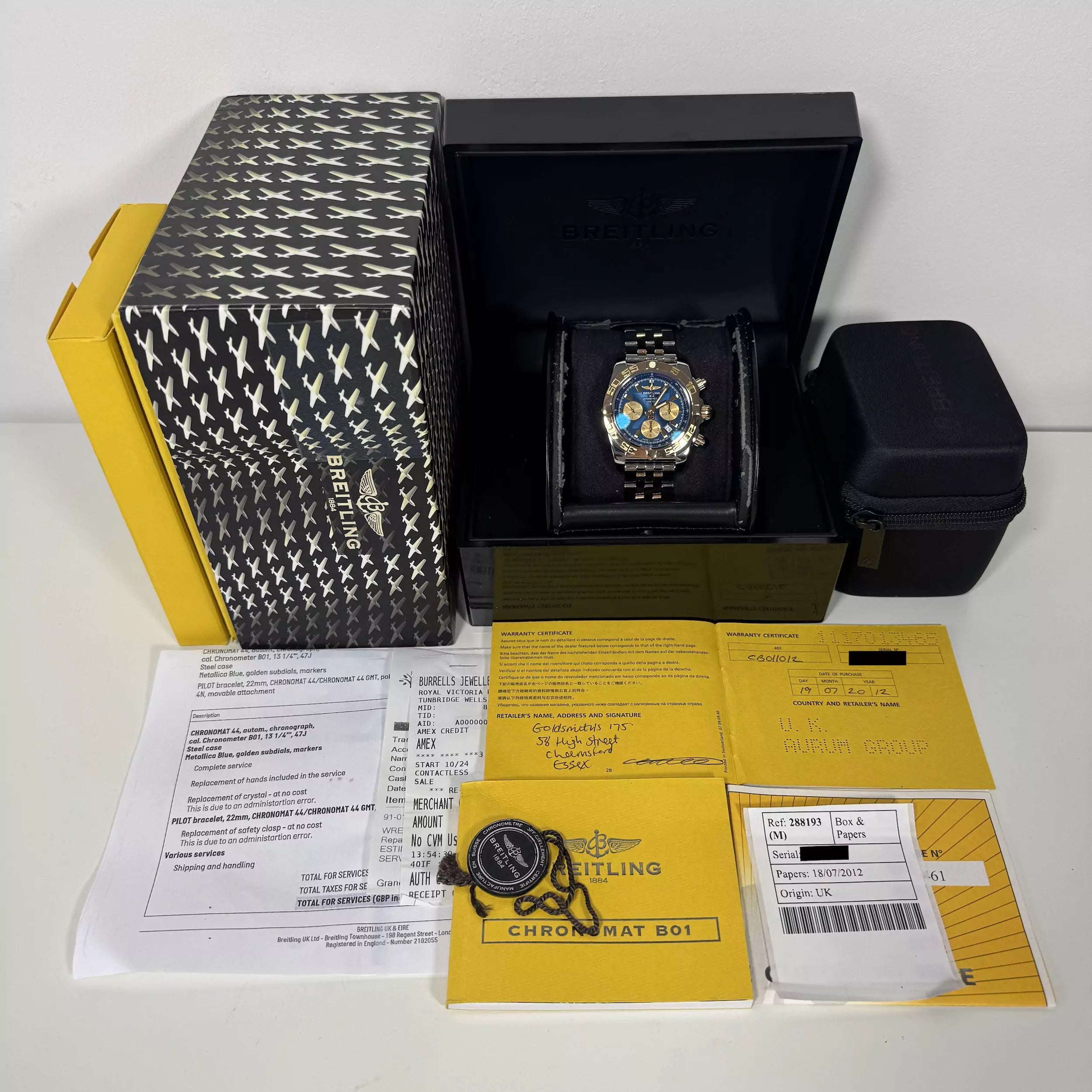 Breitling Chronomat Steel & Gold Fully Serviced CB011012 2012
