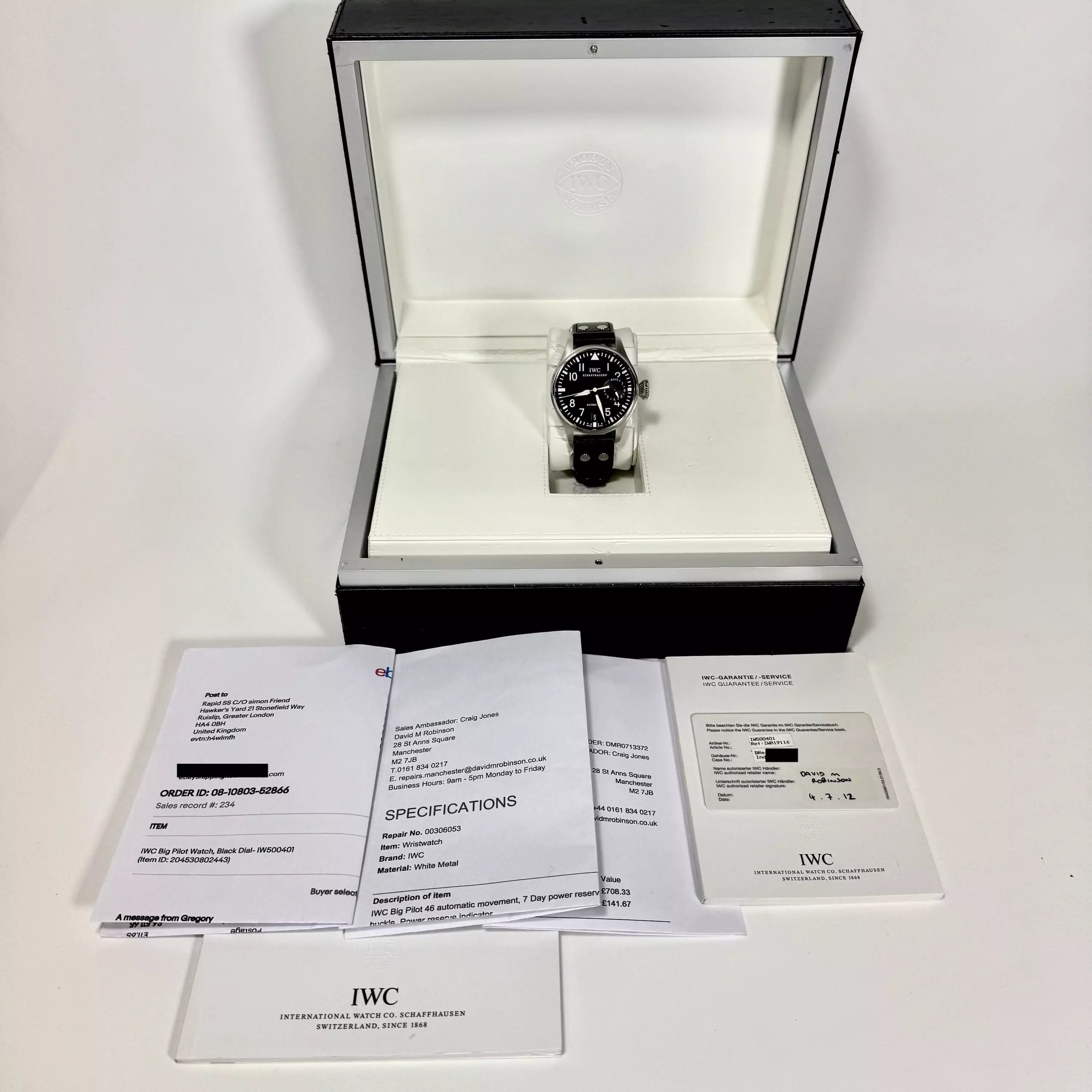IWC Big Pilot 46mm Fully Serviced IW500401 2012