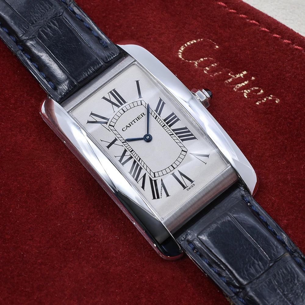Cartier Tank Américaine 18ct White Gold Fully Serviced 2673 1990