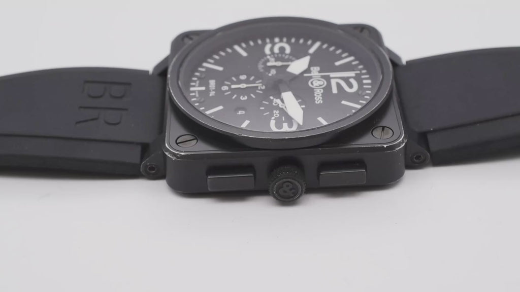 Bell & Ross BR 01-94 S Chronograph 46mm Fully Serviced Box & Papers