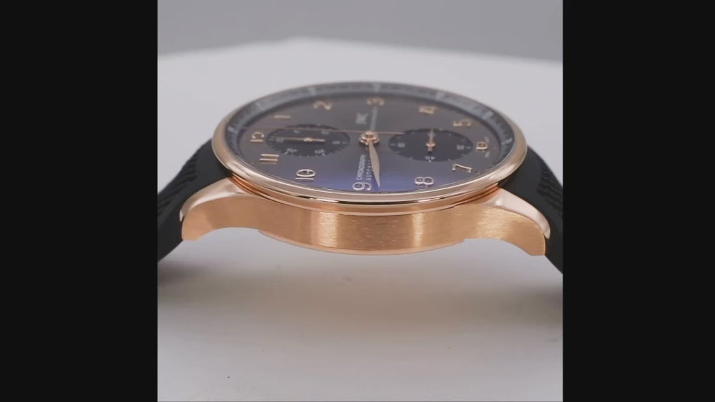IWC Portuguese Chronograph Red Gold Slate Dial IW371482