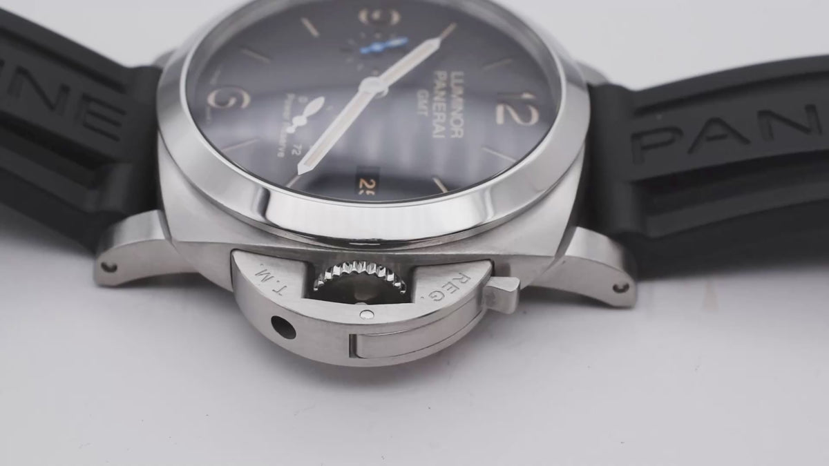 Panerai Luminor 1950 44mm GMT Power Reserve PAM01321 2020 Box & Papers, Serial no. OP7119BB1947884