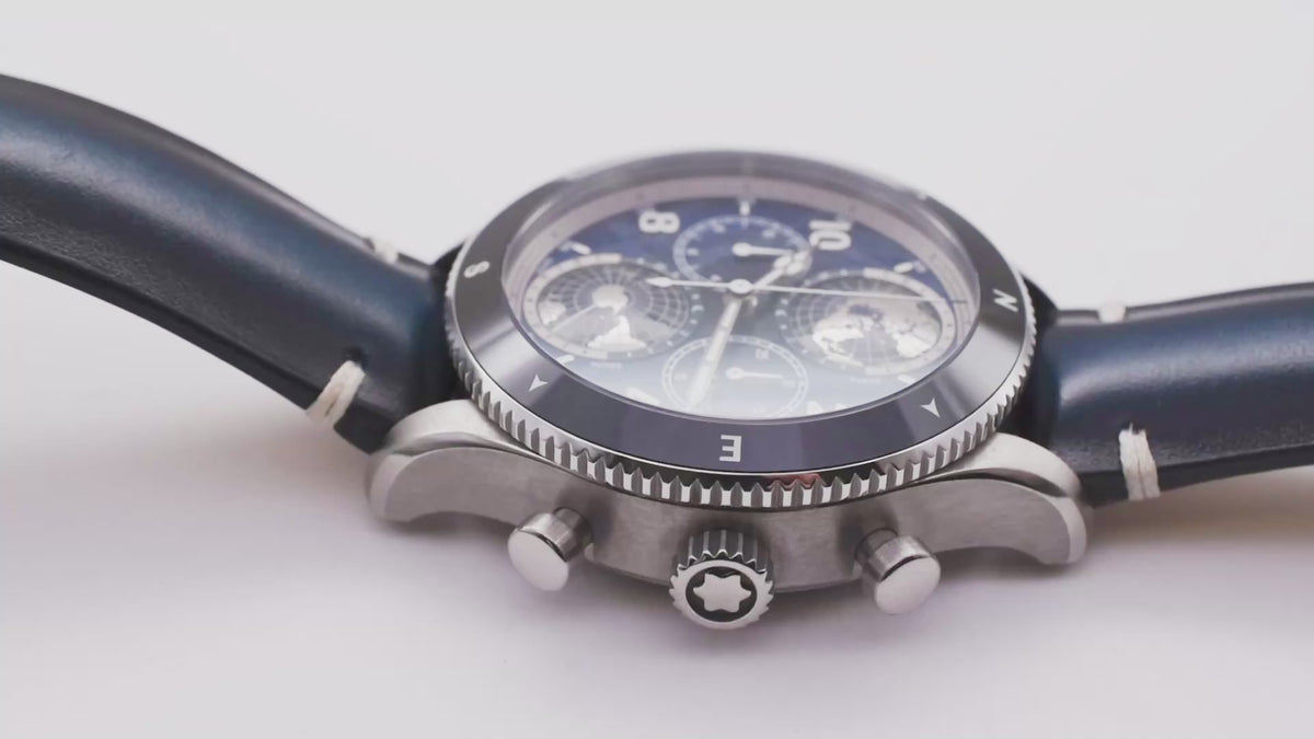 Montblanc Geosphere Chronograph Oxygen 1858 129624 Box & Papers, serial no. FTHK3J9H1
