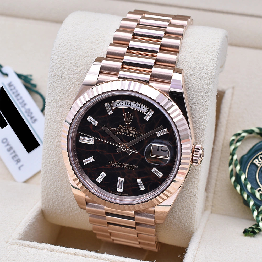 Rolex Day-Date 40 18ct Everose Gold Eisenkiesel 228235 2025