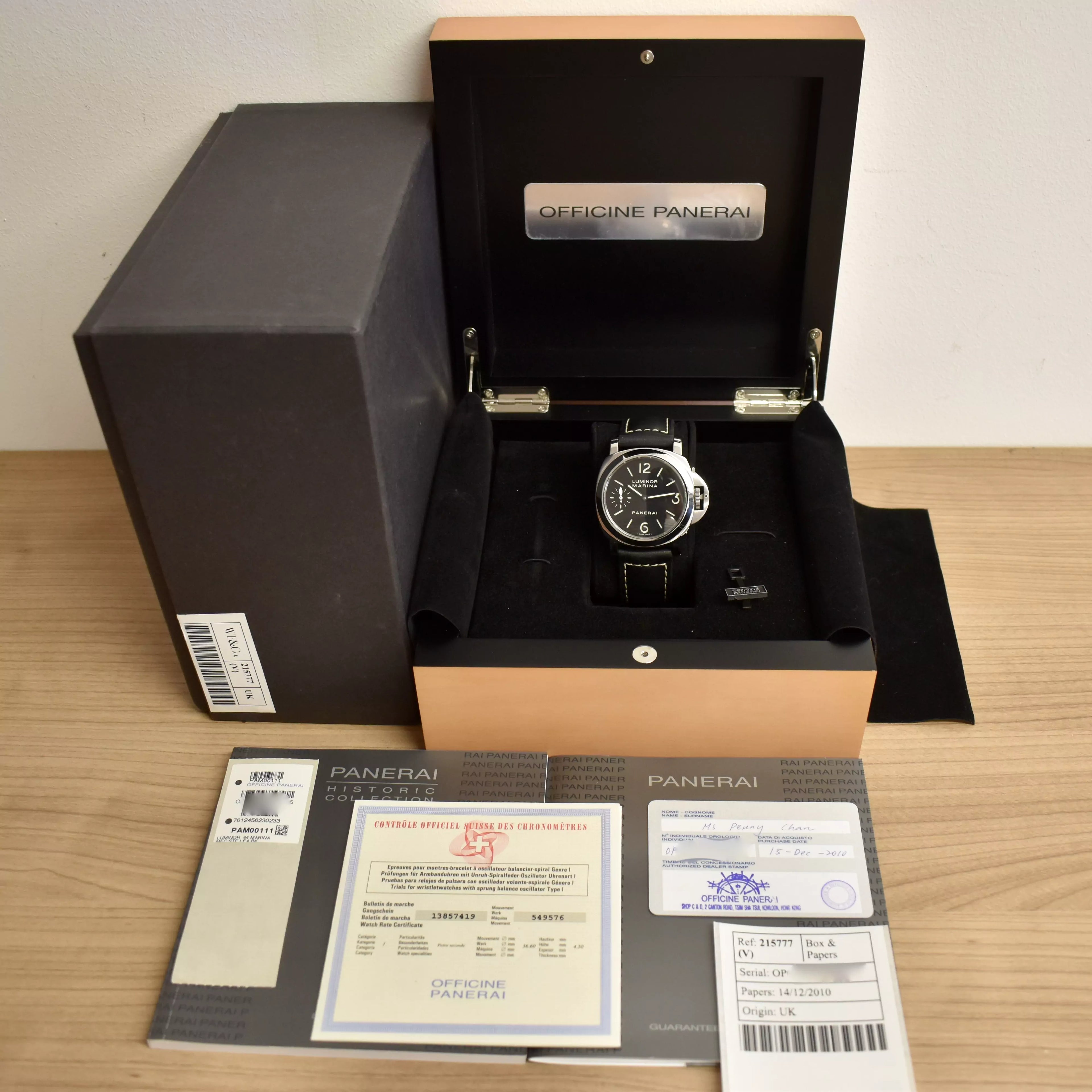 Panerai Luminor Base 44mm PAM00111 2010