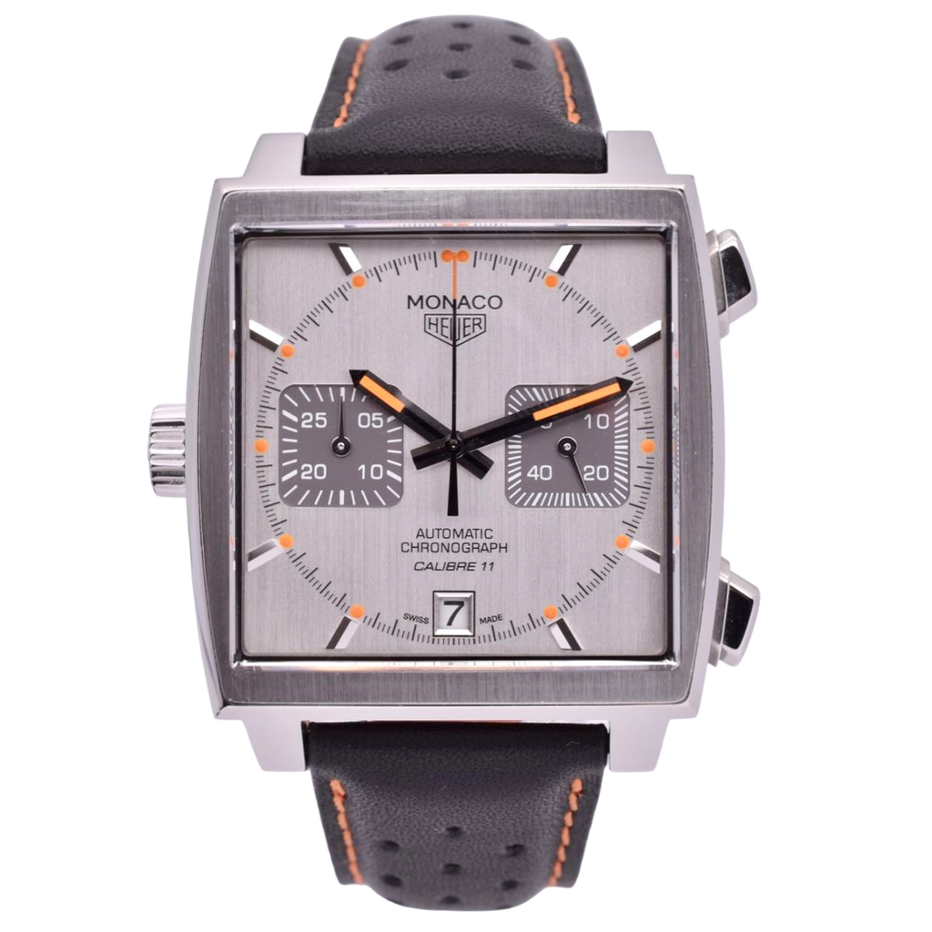 TAG Heuer Monaco Silver & Orange CAW211C 2016