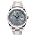 Rolex Day-Date 40 Ice Blue Diagonal Motif Fully Serviced 228206-0004 2015