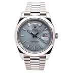 Rolex Day-Date 40 Ice Blue Diagonal Motif Fully Serviced 228206-0004 2015